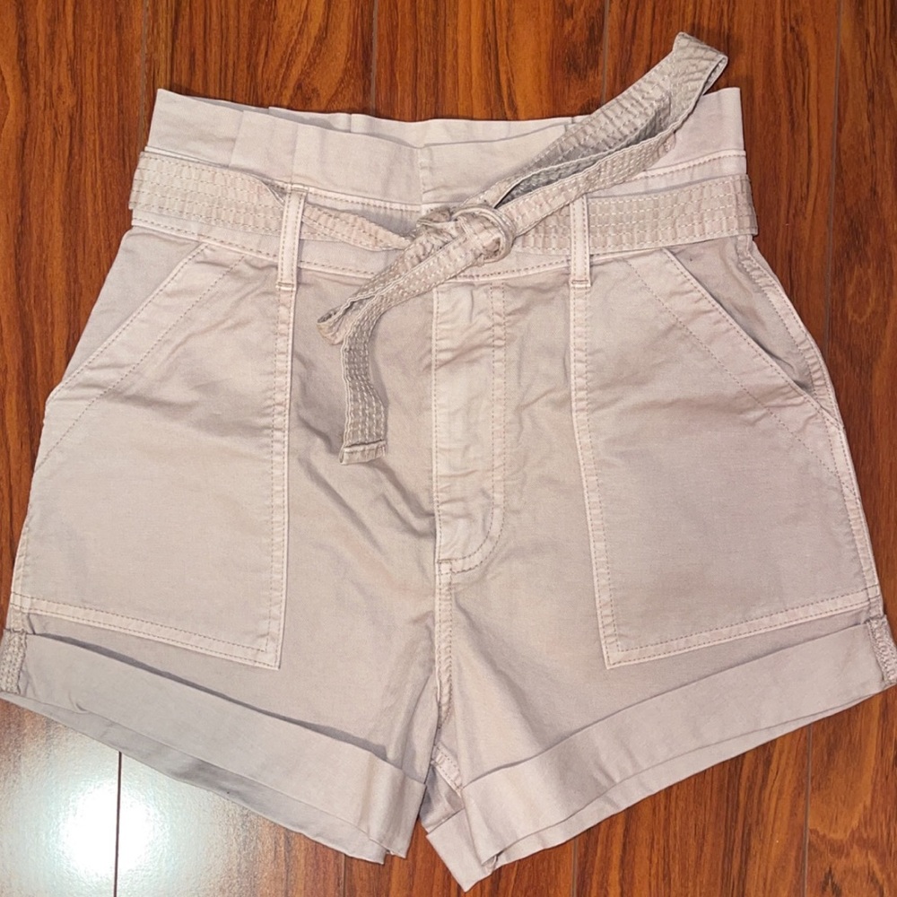 Abercrombie & Fitch Denim Paperbag Waist Shorts